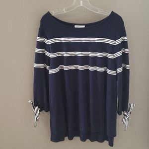 Charter Club Navy/White stripes Tunic